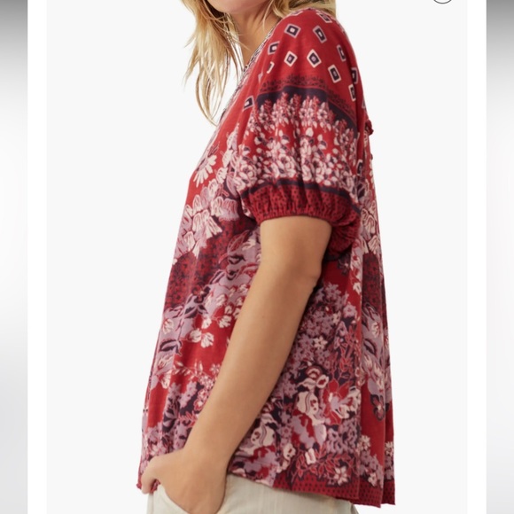 Free People Luly Print Knit Top. PRICE DROP - Picture 3 of 6